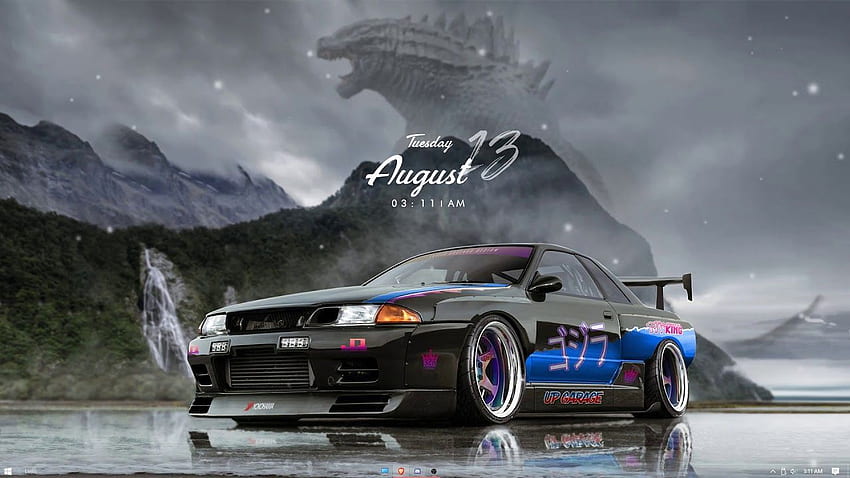 Nissan R32 x Godzilla, GTR Godzilla HD wallpaper