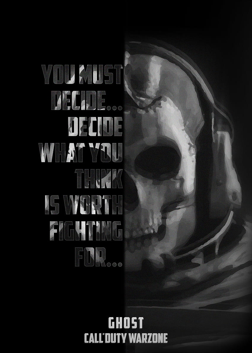Affiche de Call of Duty Warzone Ghost par Antonis Asbah. Displate. Call of duty, Call of duty ghosts, Call off duty Fond d'écran de téléphone HD