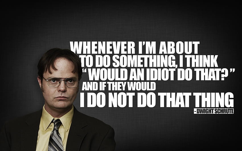 The office Quotes, Dwight Schrute HD wallpaper