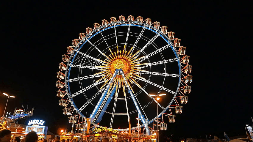 TL Skyline Oktoberfest Fairground Ferris Wheel German Munich Beer HD wallpaper