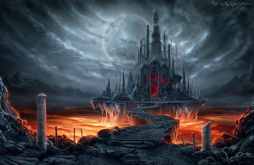 Scary Castle, Creepy Vampire Castle HD wallpaper