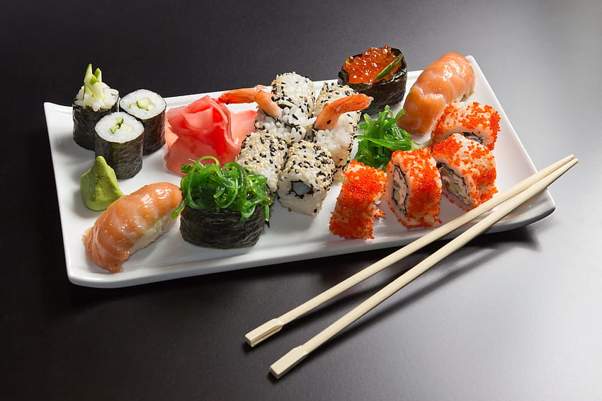Sushi Food Seafoods HD wallpaper
