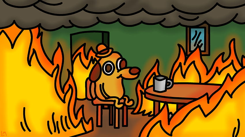 This Is Fine Meme, Recreated By Me In : R , 밈 HD 월페이퍼