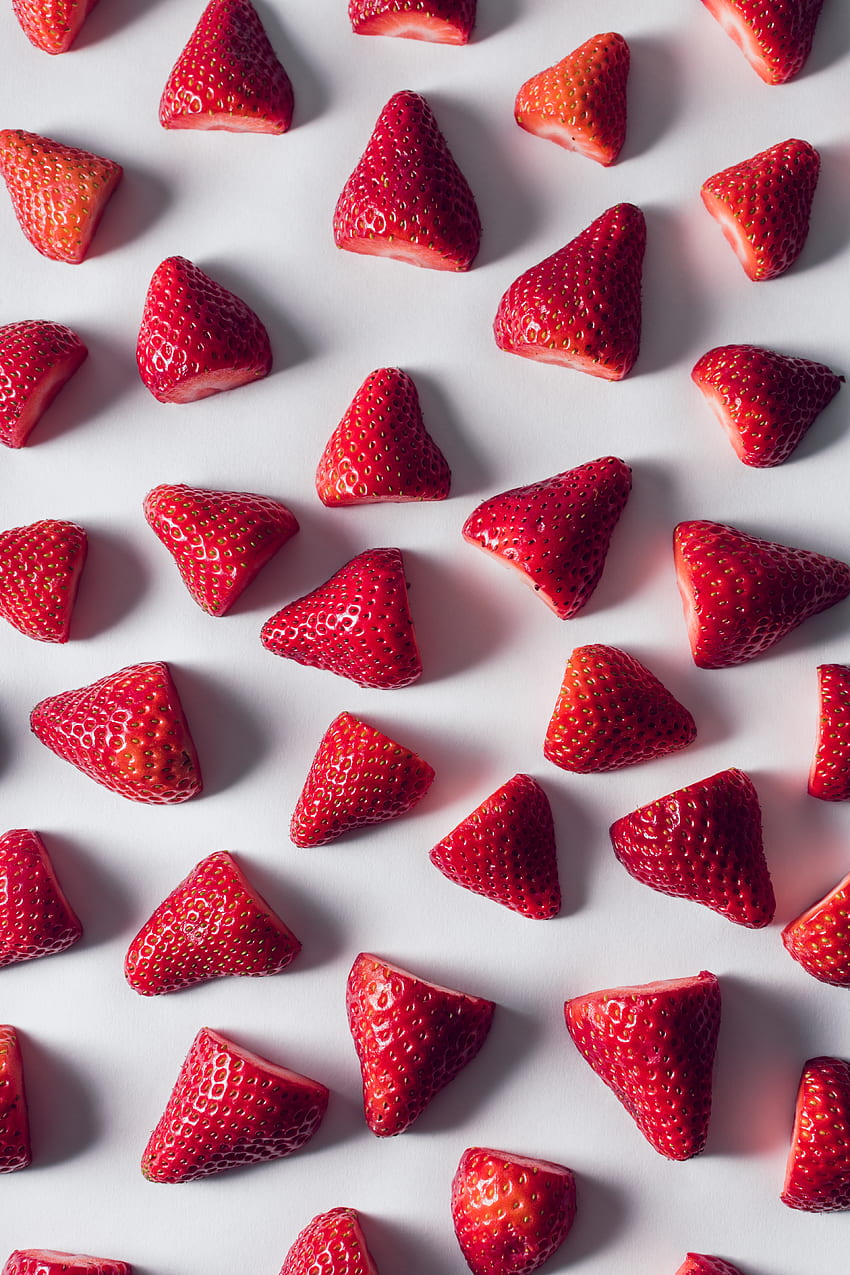 Strawberry, Berries, Minimalism, Ripe HD phone wallpaper