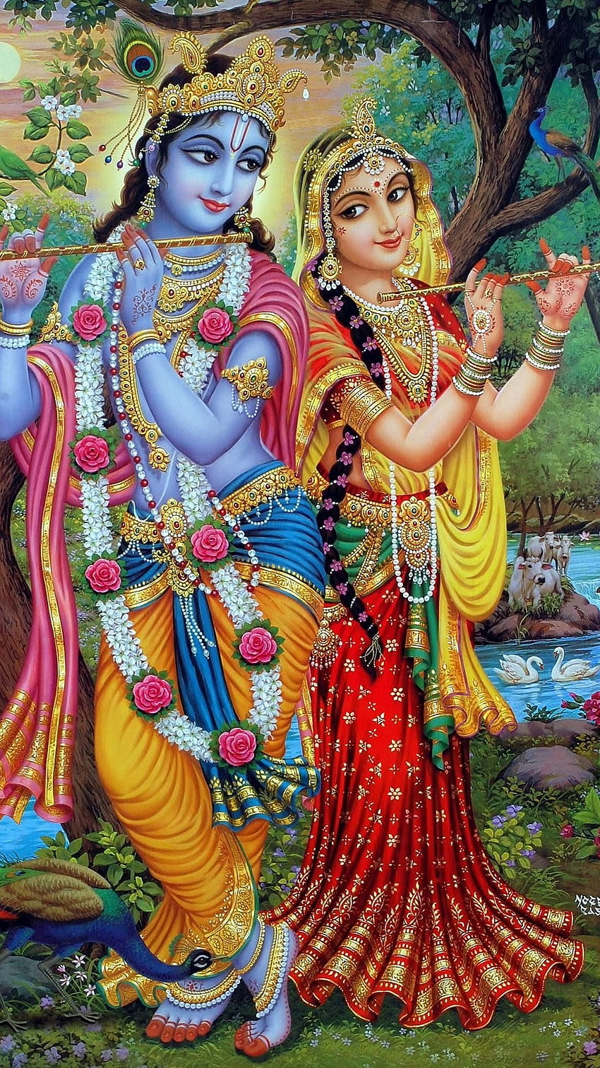 Radha Krishna , Lord Murlidhar HD phone wallpaper