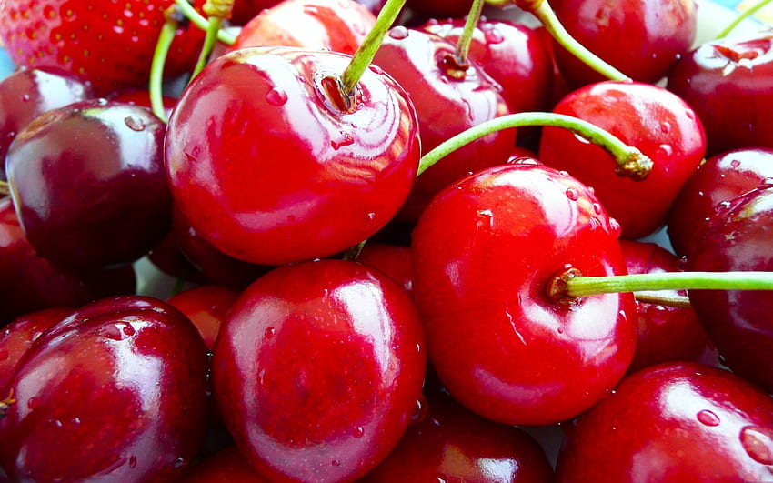 Food, Cherry, Branches, Fruit, Twigs HD wallpaper