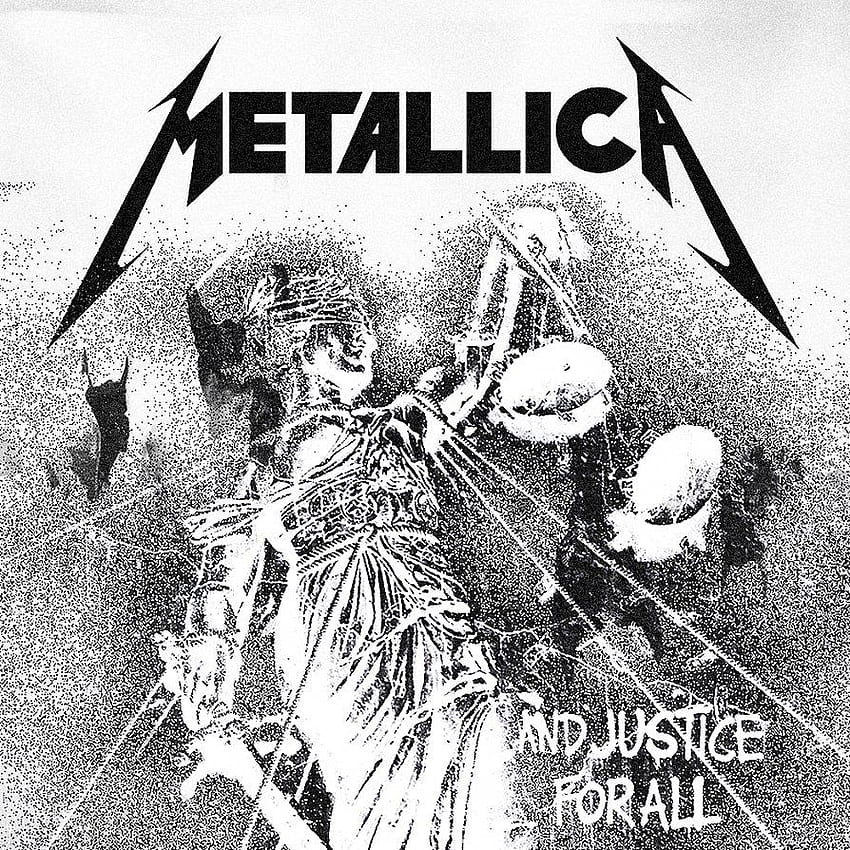 Metallica And Justice For All Wysoka Rozdzielczość - Logo Metallica Czarno-białe - I Tło Tapeta na telefon HD