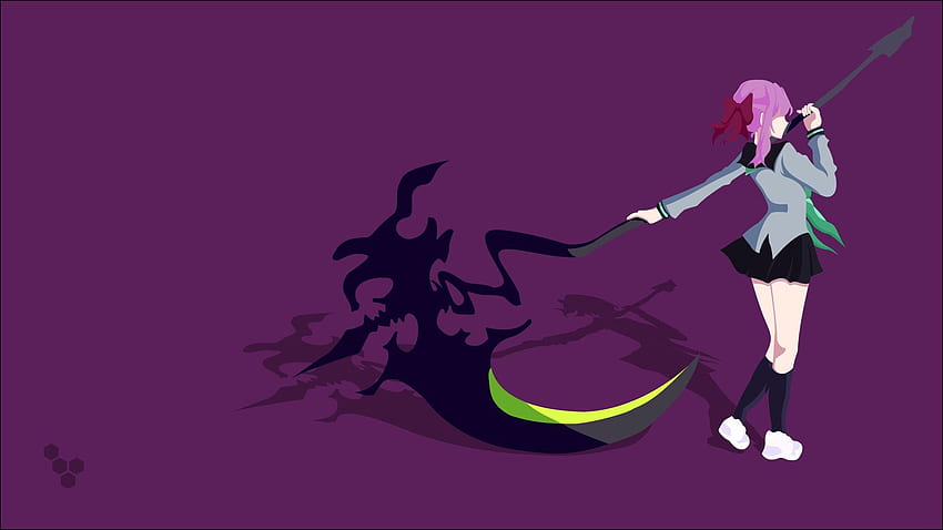 Hiiragi Shinoa Scythe Vectors Vector Art Simple Background - Girls Scythe Anime - & Background HD duvar kağıdı