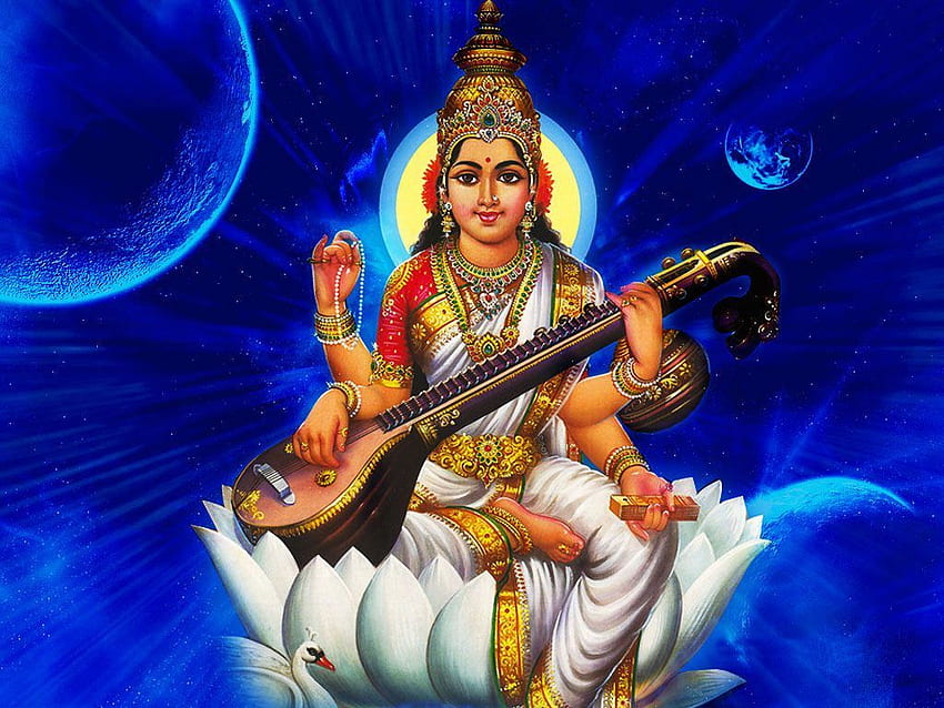 Goddess Saraswati for and full size Maa Saraswati puja, Lord Saraswati , , . Lovable , Goddess, Lord saraswati HD wallpaper