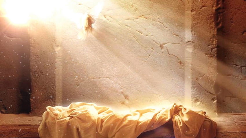 สุขสันต์วันอีสเตอร์การฟื้นคืนชีพของพระเยซูเพิ่มขึ้นพื้นหลัง วอลล์เปเปอร์ HD