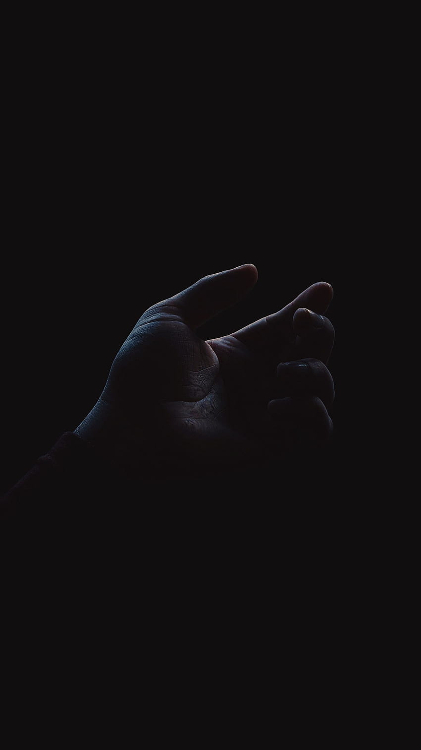 어두운, 손, 손바닥, 손가락 HD 전화 배경 화면