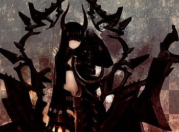 Anime Girl Sword Fantasy Black Gold Saw 4K Wallpaper #255