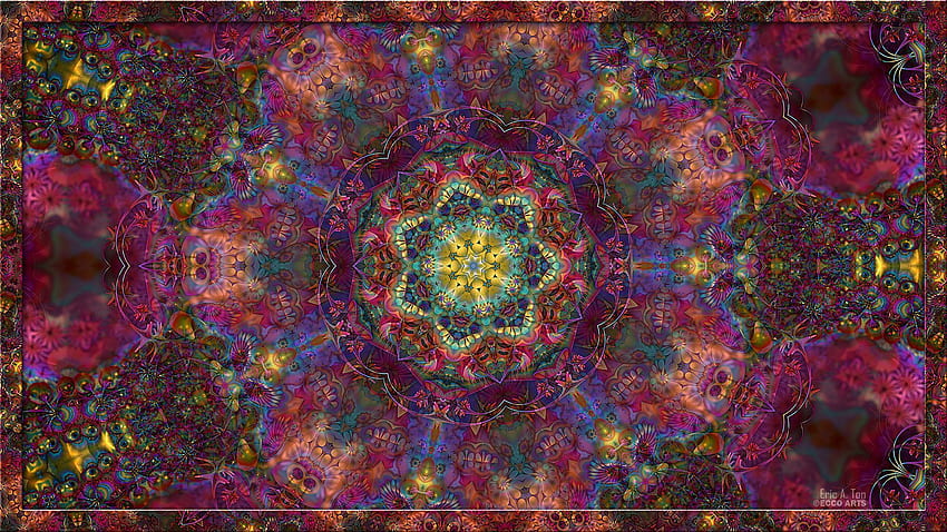 Mandala, Trippy Mandala Tapeta HD