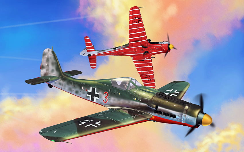 Focke Wulf Fw 190D 9, Langnasen Dora, Jagdverband 44, JV44, WarThunder, Seconde Guerre mondiale, Les chasseurs allemands, Avions militaires pour avec résolution . Haute qualité Fond d'écran HD