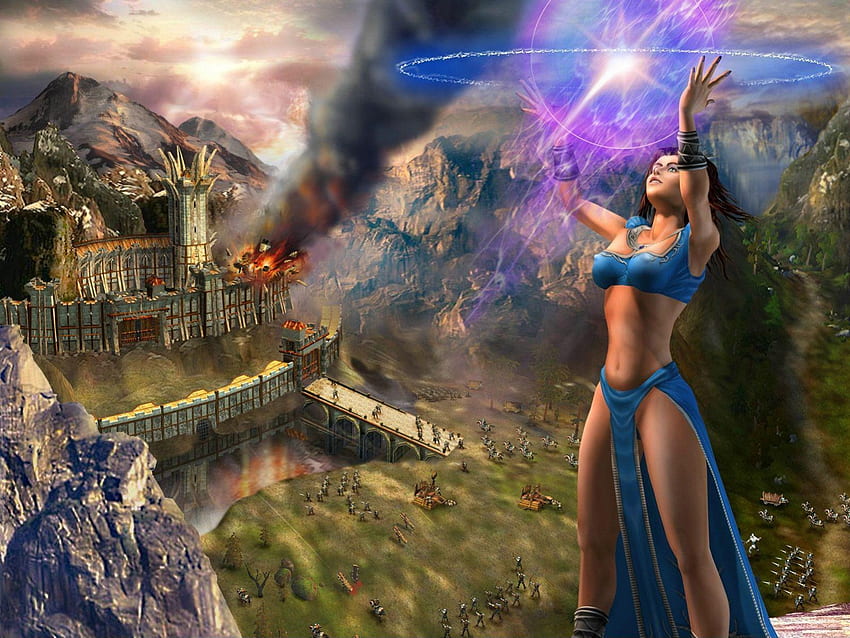Fantasy Land เก่า นามธรรม จินตนาการ ปราสาท ผู้หญิง วอลล์เปเปอร์ HD