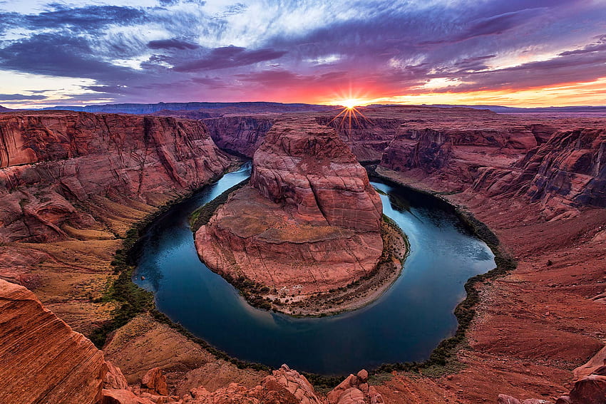 Horse Shoe Bend Sunset Background To !, Colorado Sunset HD wallpaper
