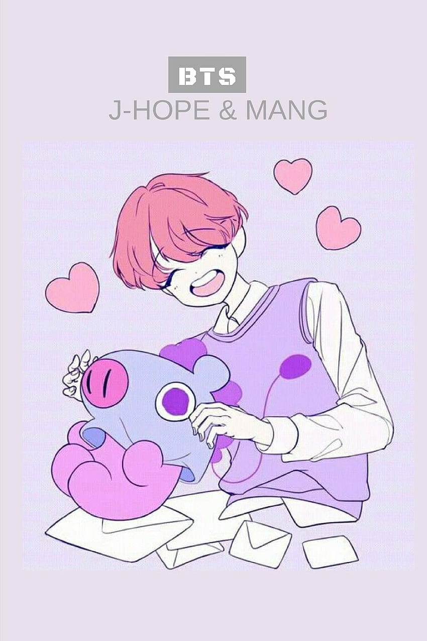 Kpop Bt21 Bts J Hope And Mang The Dancing Pony Notebook For Armys Hd Phone  Wallpaper | Pxfuel