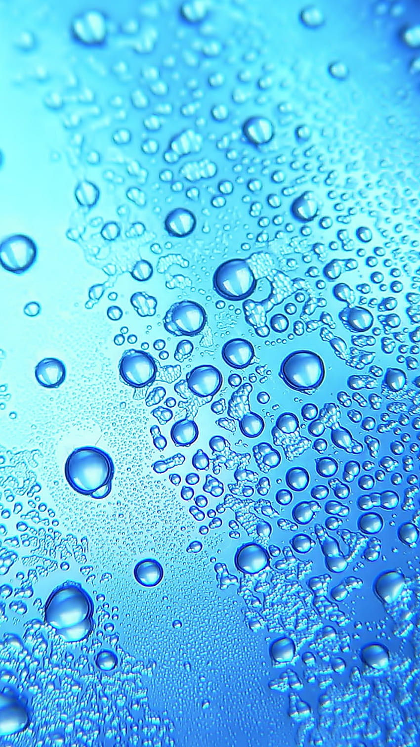 Water Drop Notch, Blue Water Drops, blue, water drops HD phone wallpaper