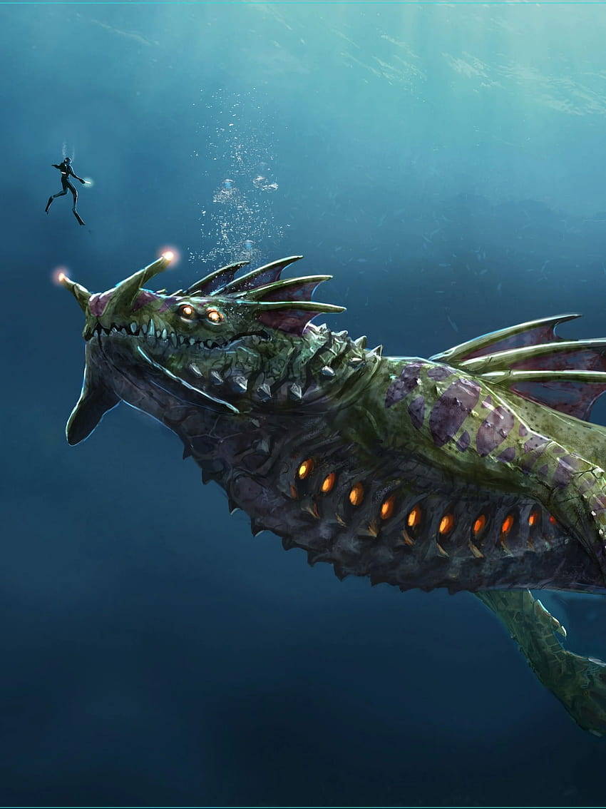 - Subnautica Sea Dragon Leviathan - & Background HD phone wallpaper ...