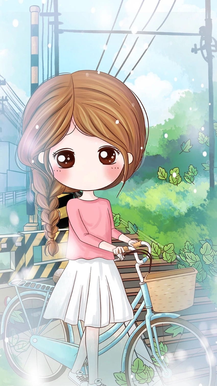 Cartoon photo - Cute girl🥰😍💕 #cartoonphoto