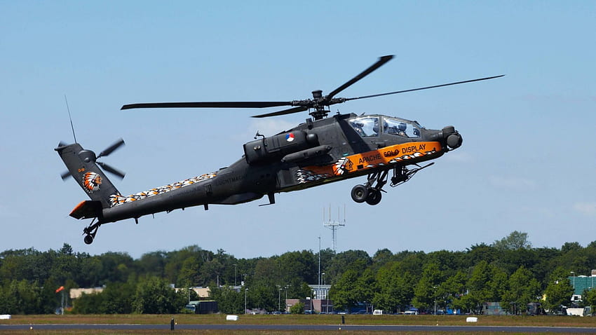 Apache Helicopter Holenderskie Siły Powietrzne, Apache, Holenderski, Helikopter, Siły Powietrzne, Wojsko Tapeta HD