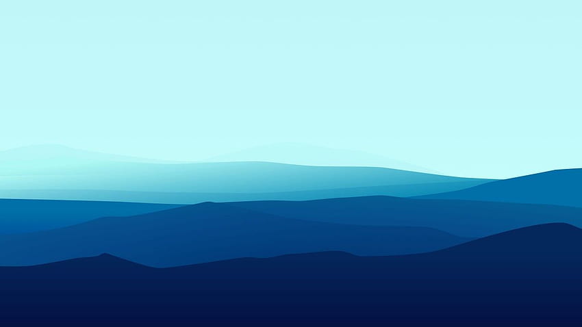 風景, フラット, , 霧, iphone , 森, 青, OS, 2D Blue 高画質の壁紙