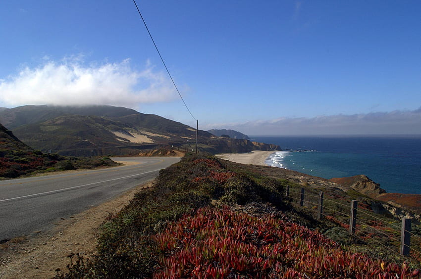 Pacific Coast Highway . nature and landscape. HD wallpaper