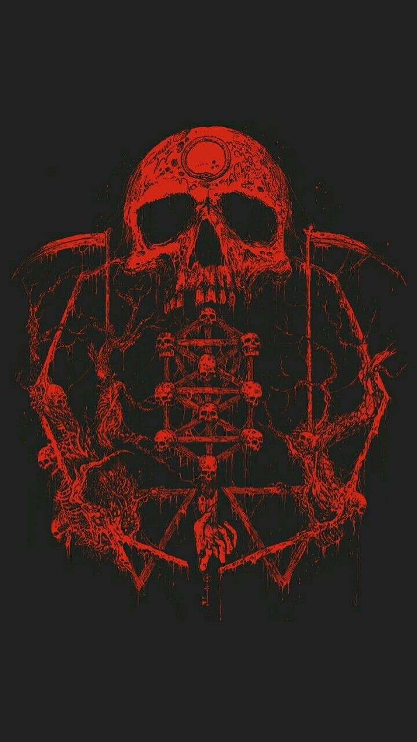 on skeleton. Satanic art, Skull , Skull art, Japanese Skull HD phone wallpaper