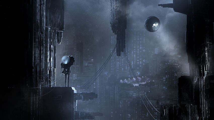 Futuristic dark city Ultra - - .net HD wallpaper