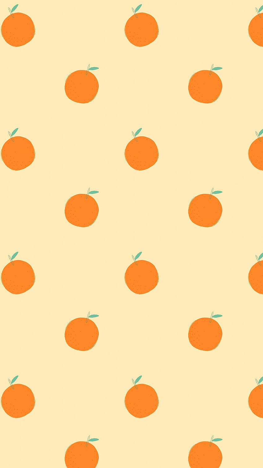 Fruit orange pattern pastel background. Royalty stock Illustration. High Resolution graphic HD phone wallpaper