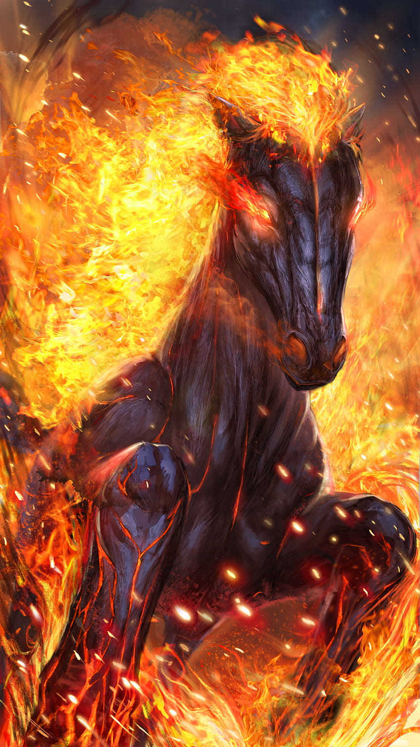 Hot fire horse live !. Android live, Demon Horse HD phone wallpaper