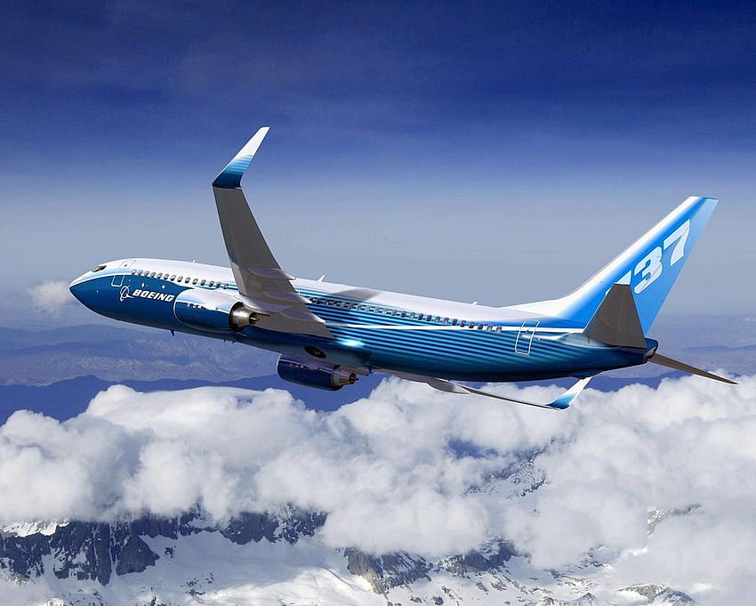 Boeing 737-800, boeing, pesawat komersial, pesawat jet, pesawat terbang Wallpaper HD