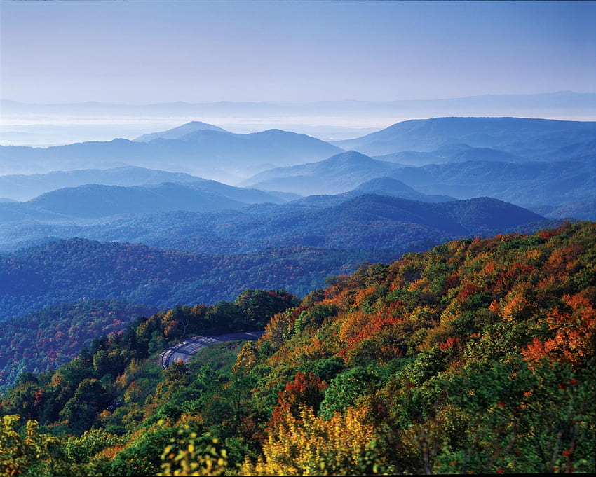 Blue Ridge Parkway, Montañas Blue Ridge Virginia fondo de pantalla