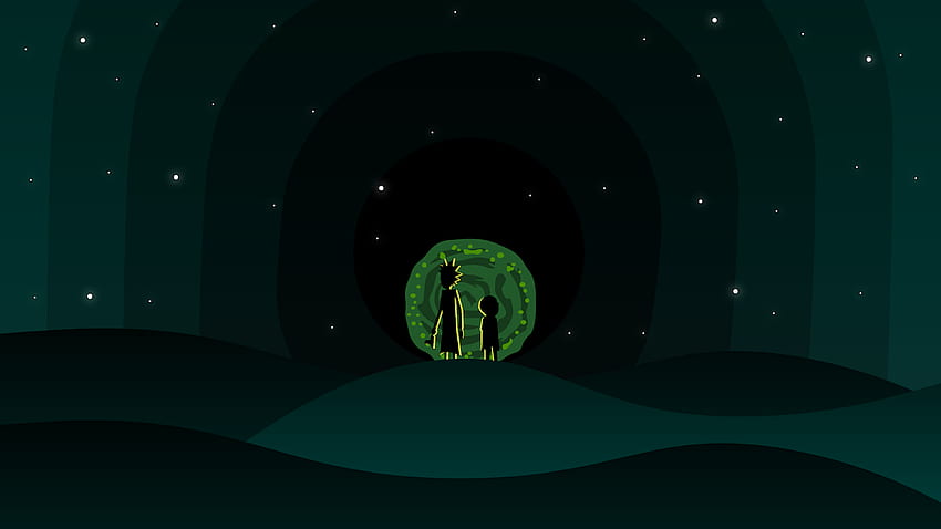 MINIMALISTA DI RICK E MORTY. HeroScreen, Portale portatile di Rick e Morty Sfondo HD