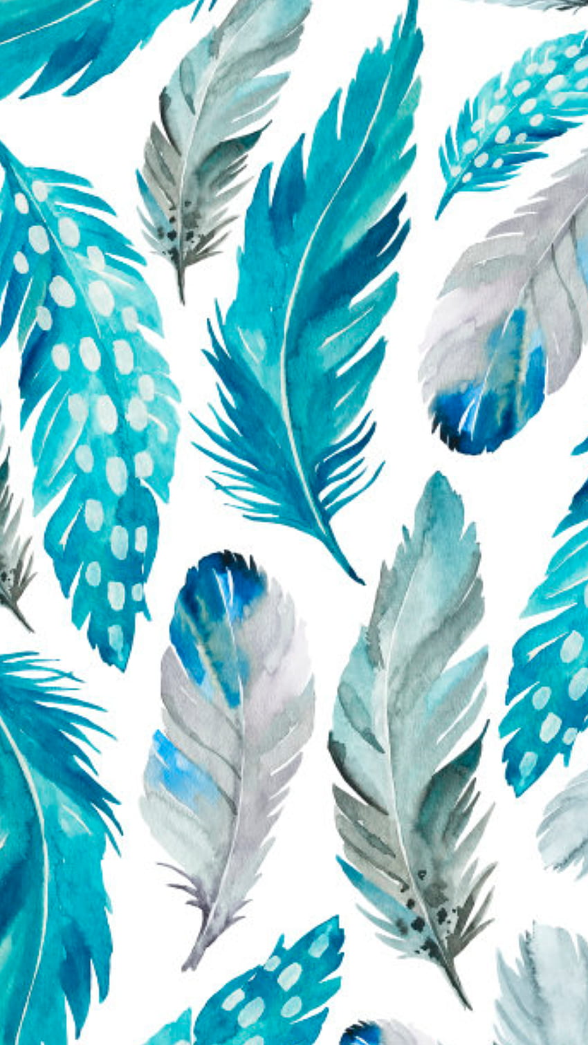 HandyHintergrundblau. Feather , Cool background , iPhone background, Cute Feather HD phone wallpaper