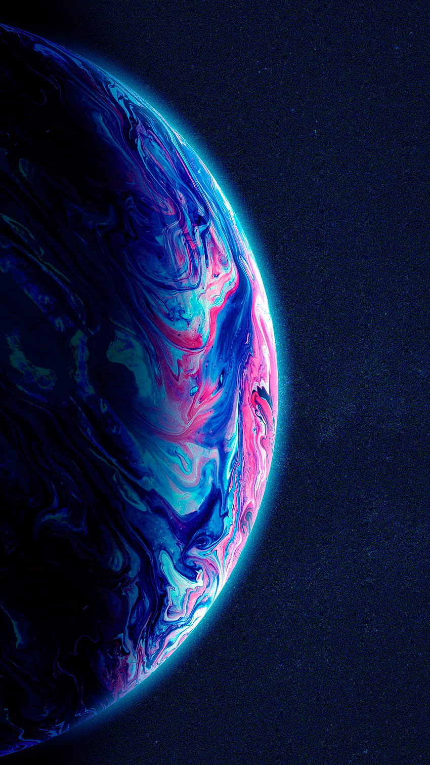 Fluid abstract space., atmosphere, art, planets, , , space HD phone wallpaper