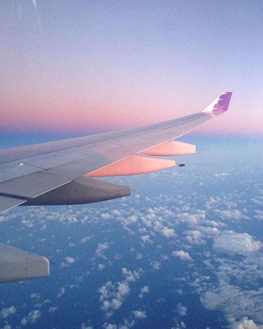 Thrive Société no Instagram: pronto para as férias de primavera! Onde você está viajando para o próximo?. Estética de viagem, avião, grafia de avião, asa de avião Papel de parede de celular HD