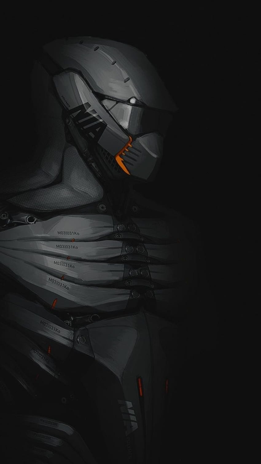 Costume en polymère, soldat, sombre, minimal, art Fond d'écran de téléphone HD