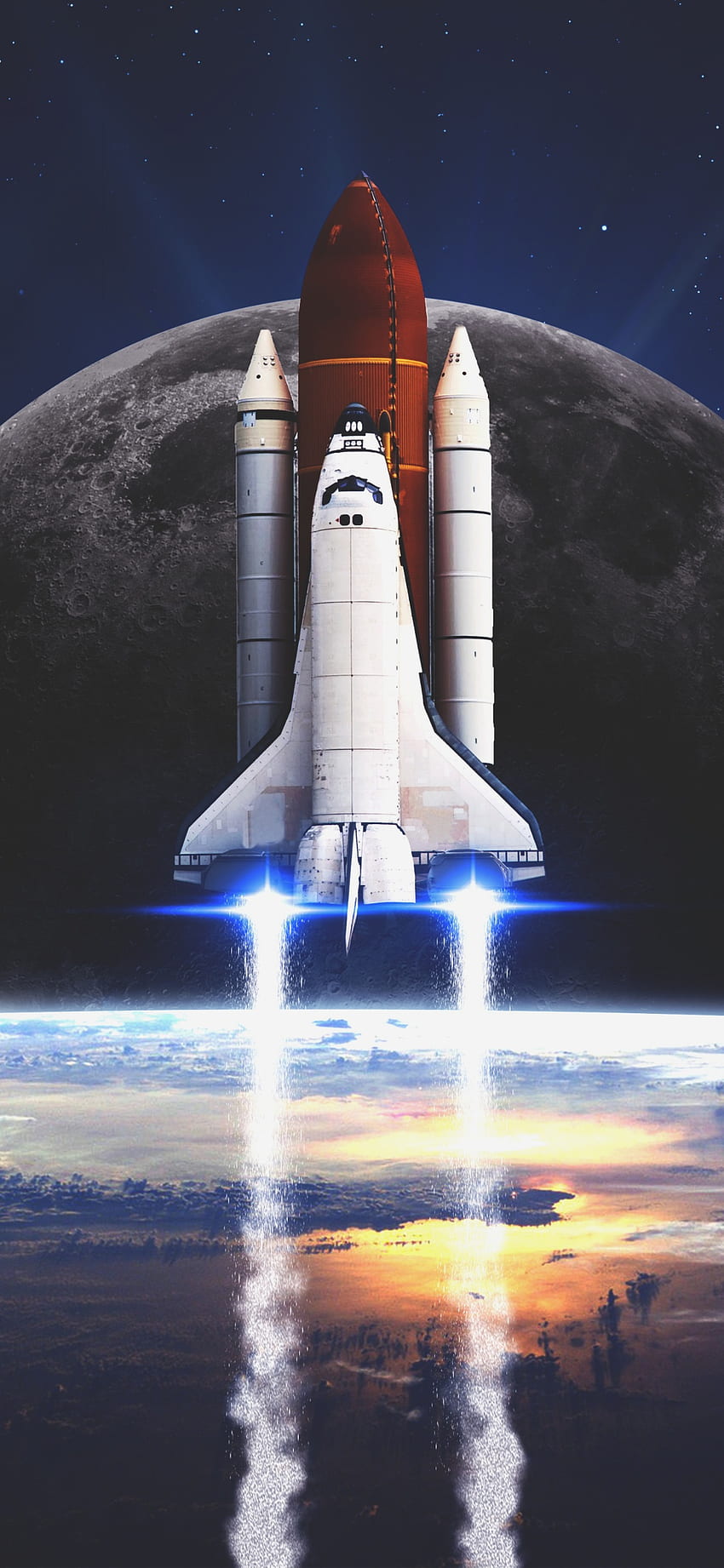 Space-Shuttle-Profil, Space-Shuttle-Programm, Space Shuttle, Apollo-Programm, Nasa, Hintergrund -, Raumschiff NASA HD-Handy-Hintergrundbild