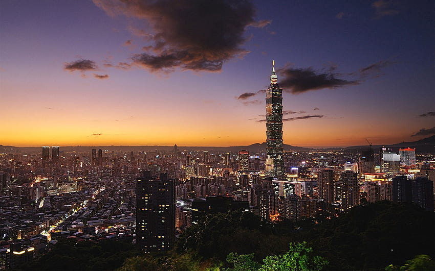 Cities, View From Above, Skyscrapers, Taiwan, Taipei HD wallpaper