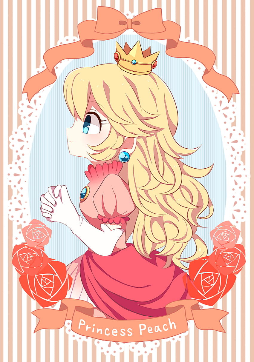Сладко аниме Princess Peach, телефон Princess Peach HD тапет за телефон