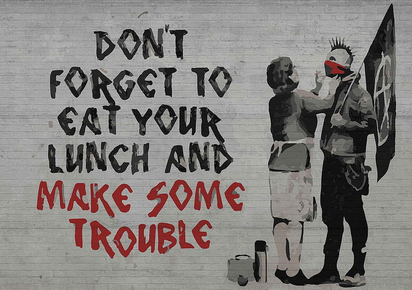 Mural de papel de pared Graffiti de Banksy. Comprar, Banksy Arte fondo de pantalla