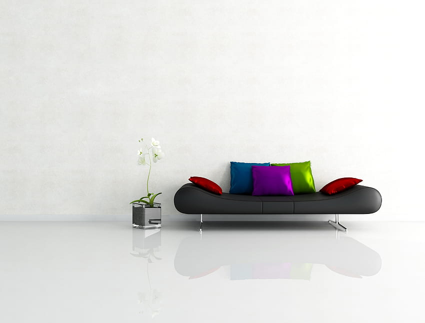 Interior, , , Minimalism, Sofa, Graphics, Pillows, Cushions HD wallpaper
