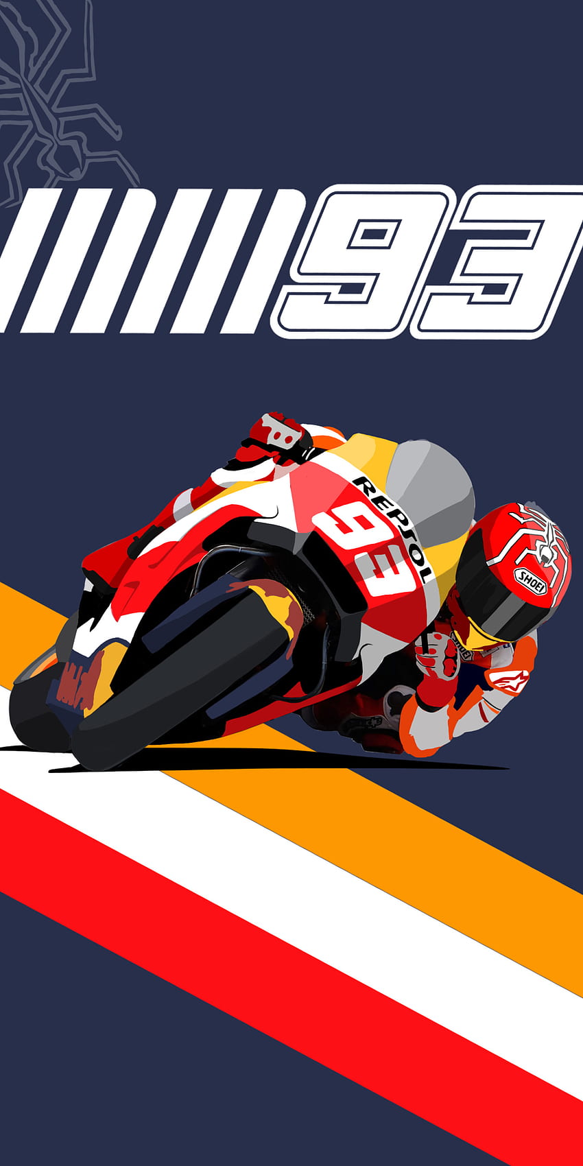 今日は何とかしました！ マルケス ファンの皆さん、MotoGP の MM93 HD電話の壁紙