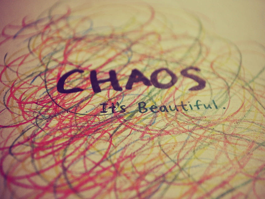 Chaos, colours, motivational quotes, mind teasers HD wallpaper