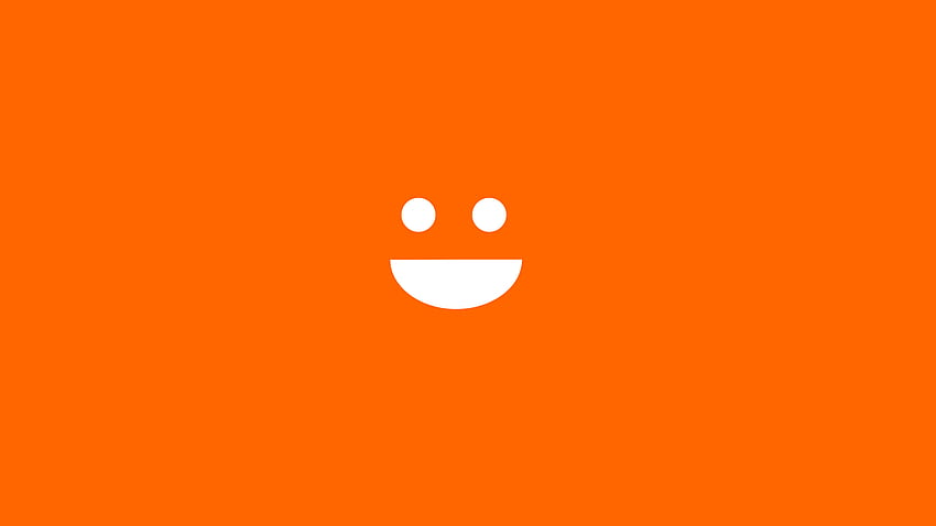 Arancione, Sorriso, Minimal, , , , Sdnepm, Orange Minimal Sfondo HD