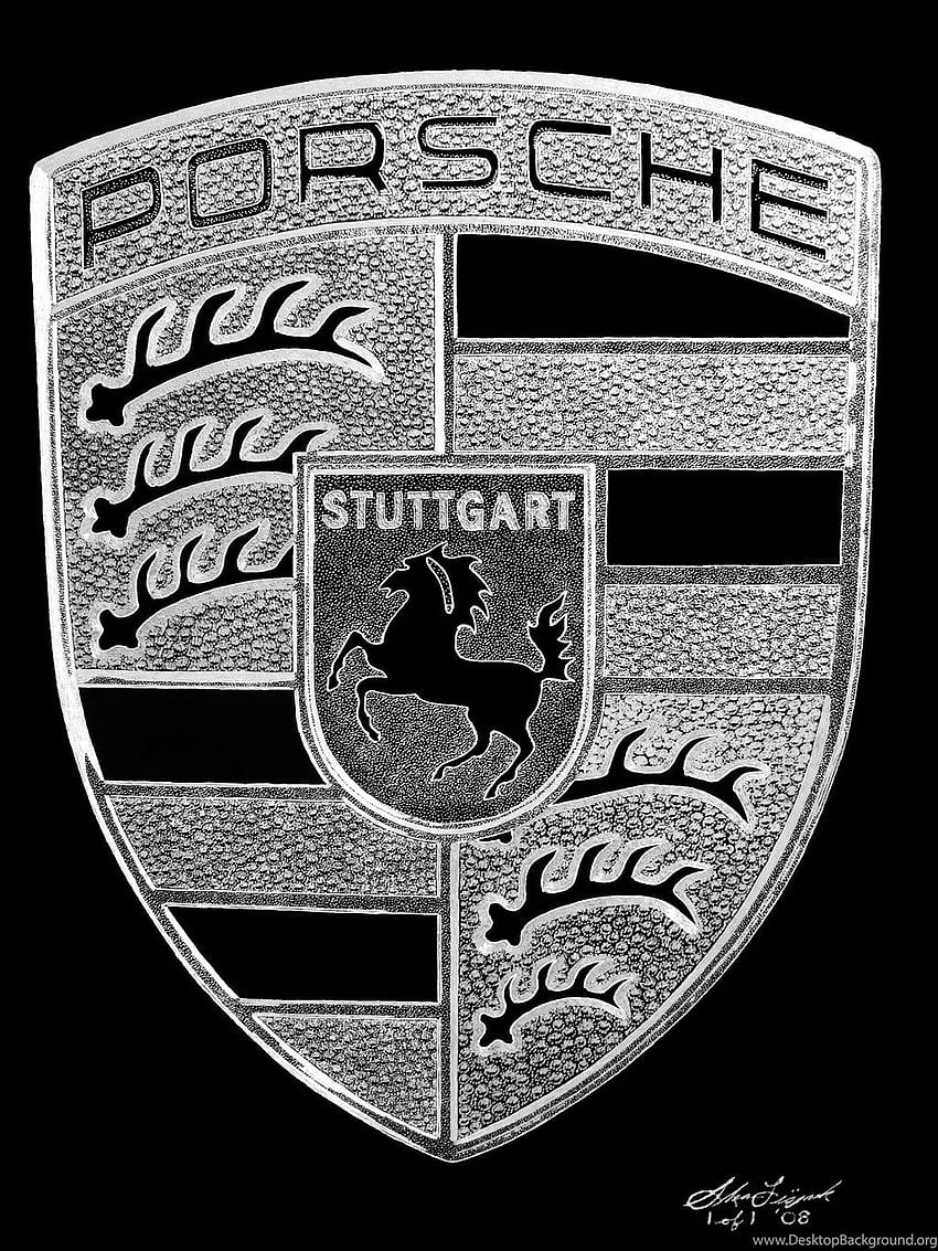 Porsche Crest Logo Background, Ultra Porsche Shield HD phone wallpaper