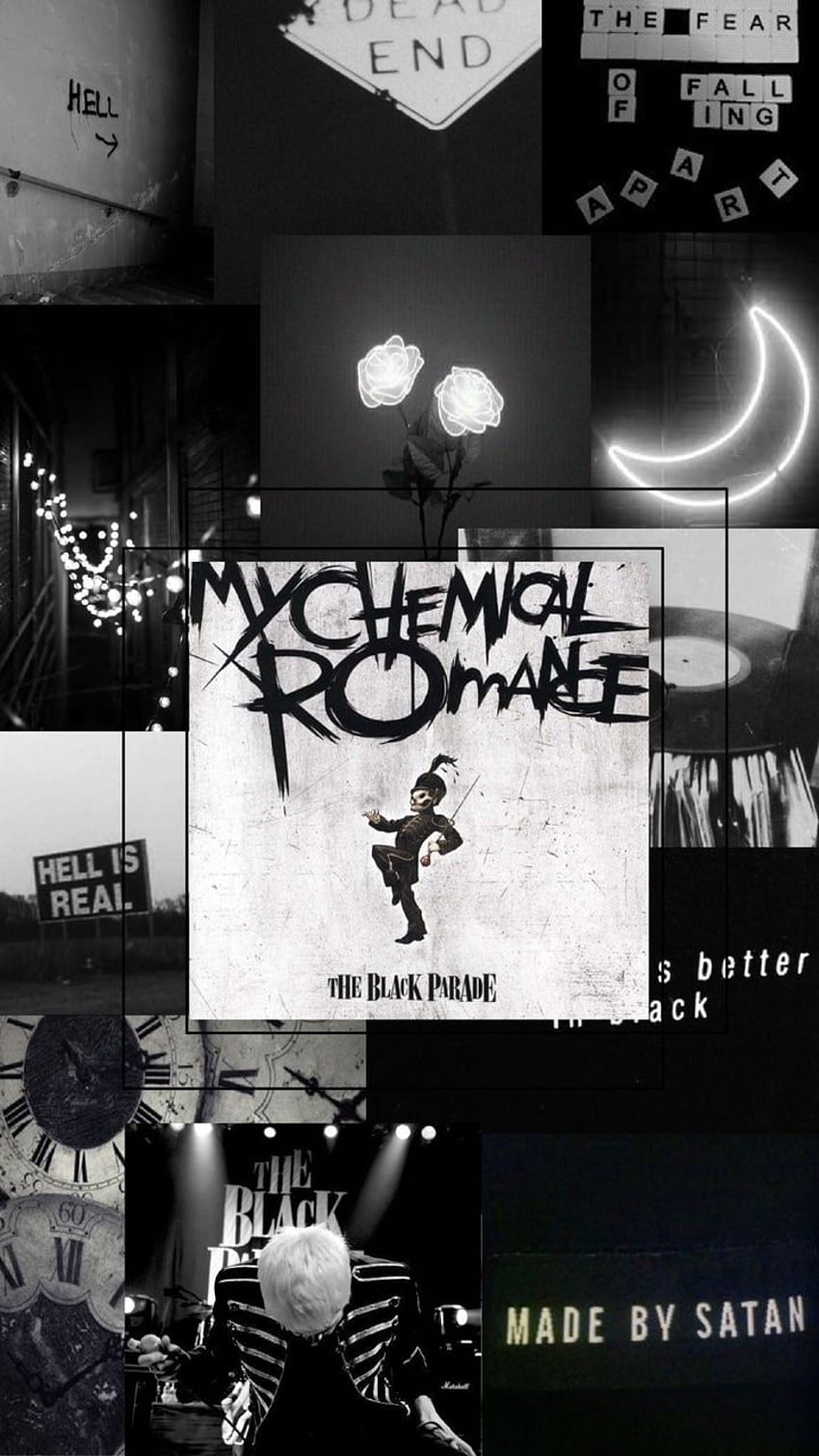 L'esthétique du défilé noir, My Chemical Romance Aesthetic Fond d'écran de téléphone HD