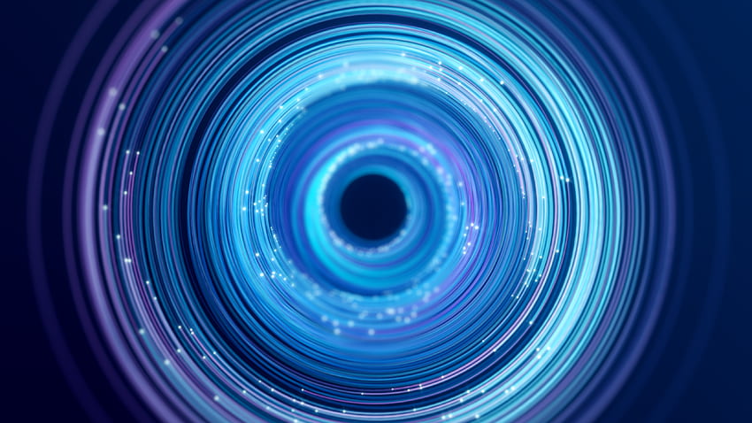 Spiral , Circles, Blue, Experiment, Render, Abstract HD wallpaper