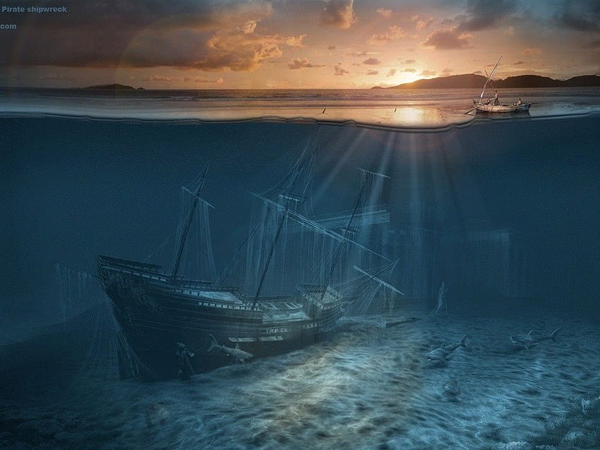 Laut dalam . Grafik laut, Kapal Hantu, Bangkai Kapal Wallpaper HD